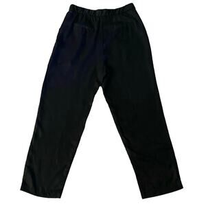 Vetta Size 6 Black Pleated Trousers Ankle Pants USA Office Career Capsule Tencel